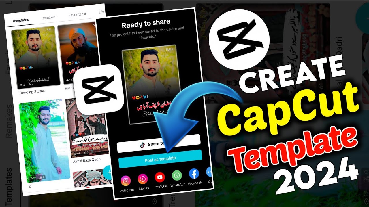 How To Make And Post Template In CapCut App 2024 | CapCut Par Template Kaise Post Karen 2024 |Capcut
