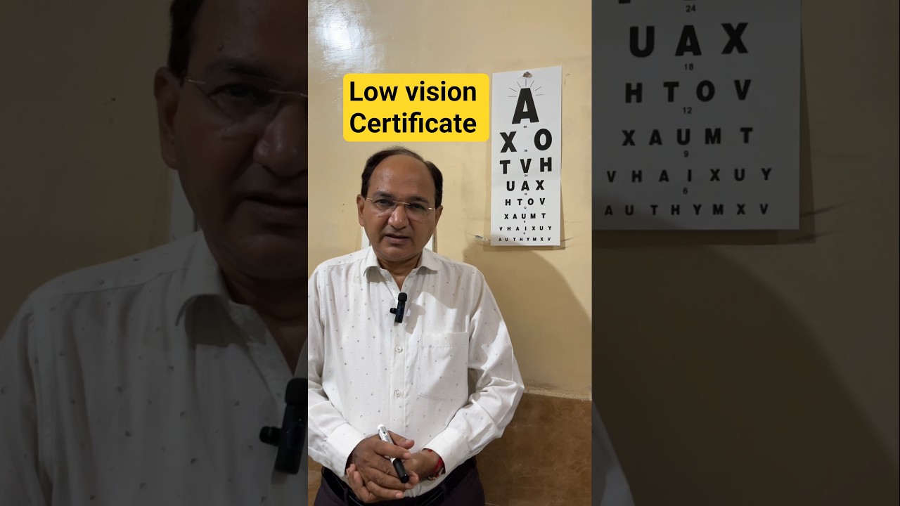 Low vision certificate or visually handicap certificate #shorts #viral