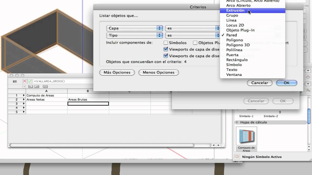 RV - 035 - Calculando Areas de Muros con Vectorworks