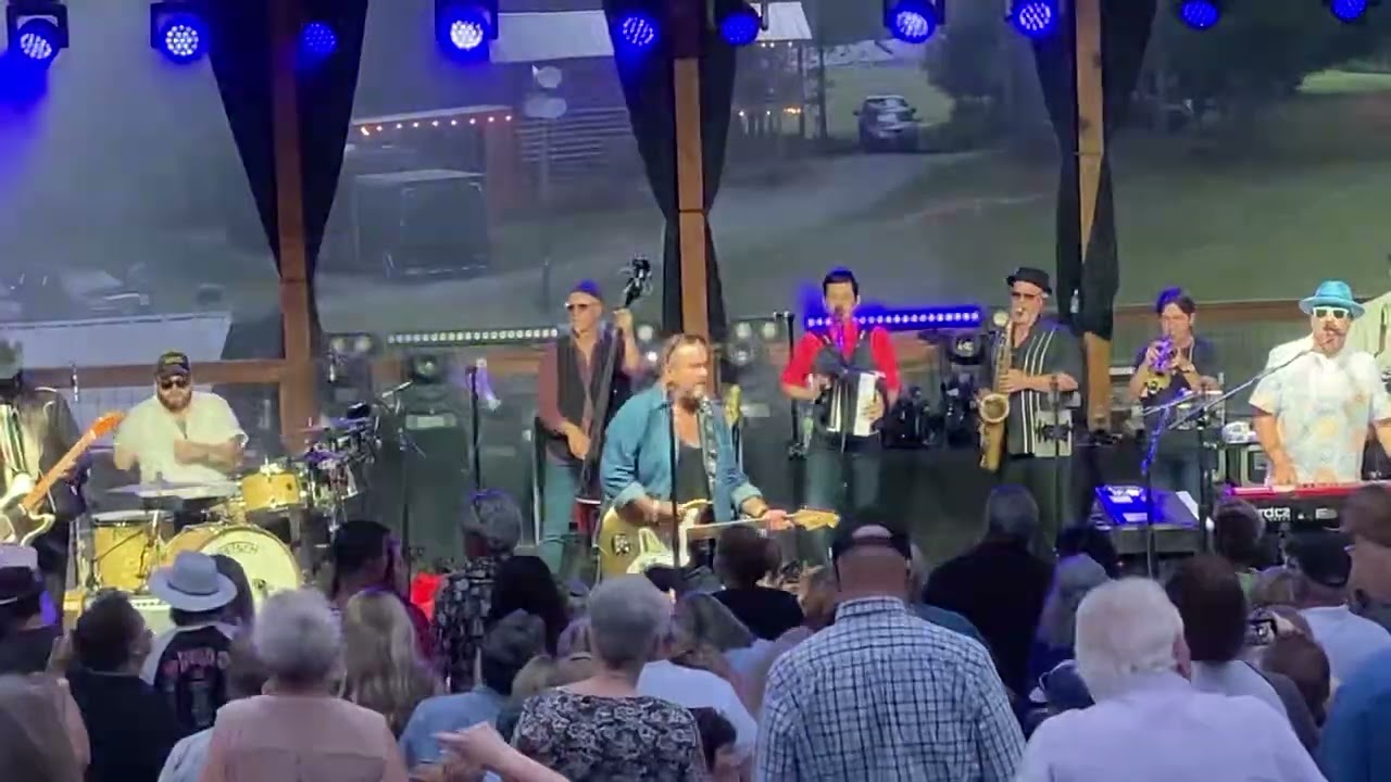 Raul Malo and the Mavericks performing at Smith Mountain Lake, Virginia, June 11, 2022
