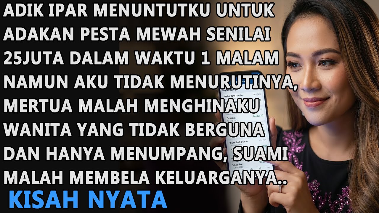 ADIK IPAR MENUNTUTKU UNTUK ADAKAN PESTA MEWAH NAMUN AKU TAK MAU, MERTUA DAN SUAMI MALAH MENGHINAKU..