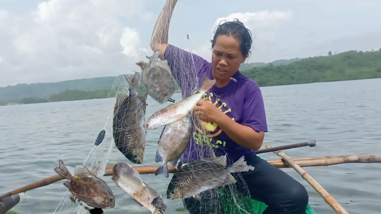 Jackpot! Ang daming isda nahuli namin sa lambat