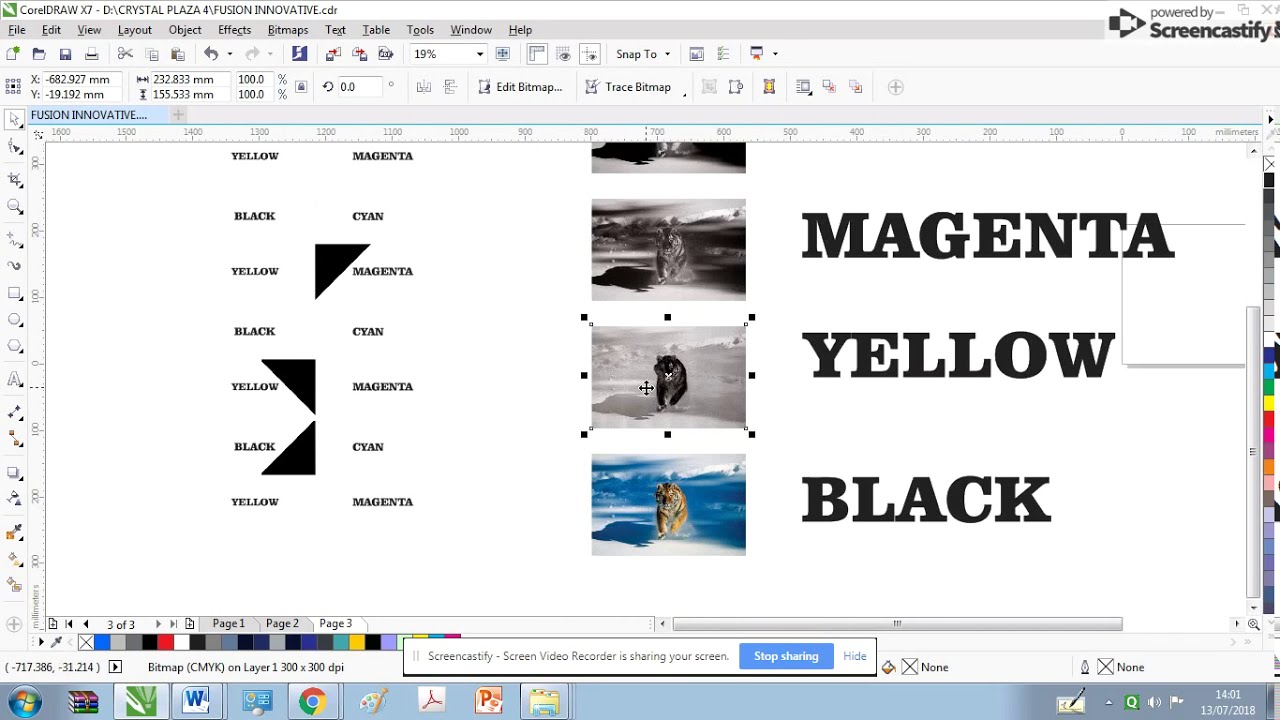 How to check color separation of image for offset gradation in coreldraw