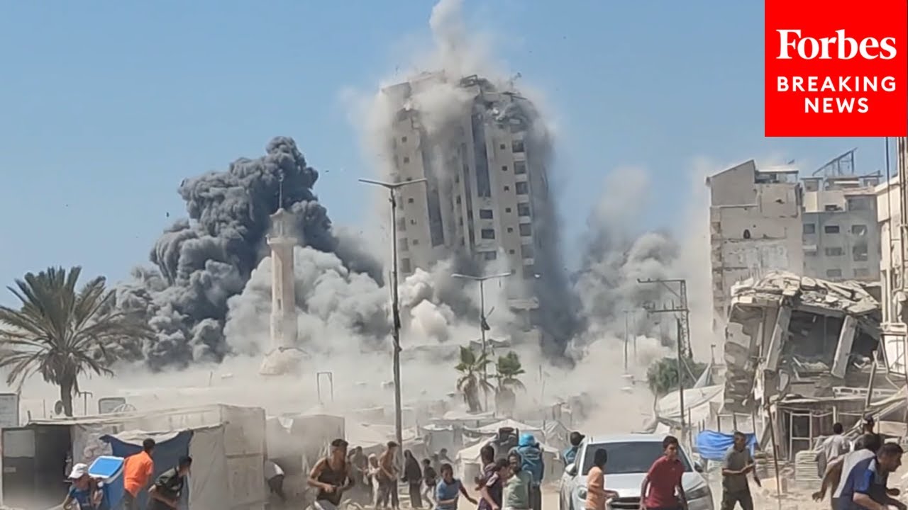 WATCH: Video Captures Exact Moment Israeli Airstrike Destroys High-Rise In Gaza City