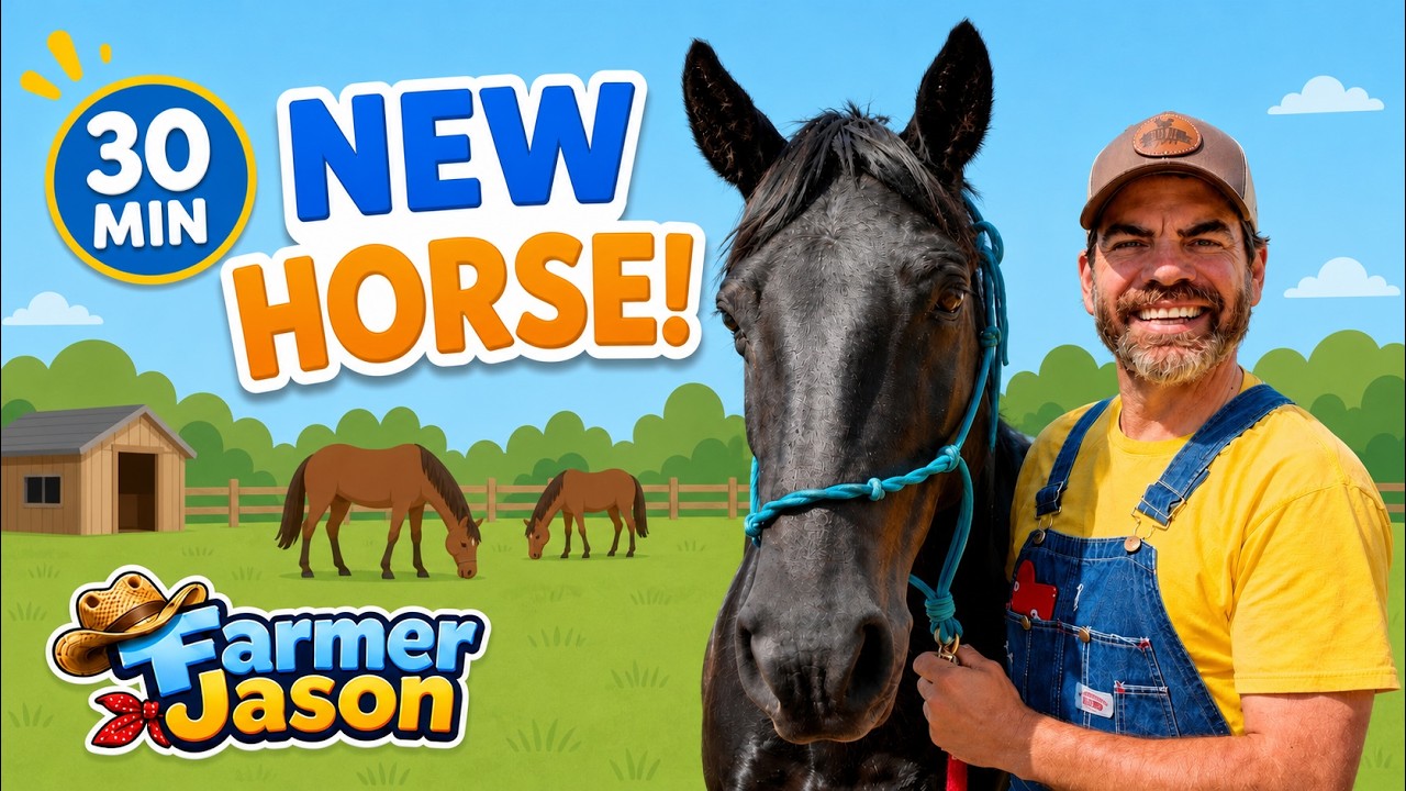 We Got A New Horse, Maggie 🐴 -Best Video About Horses For Kids, with Farmer Jason