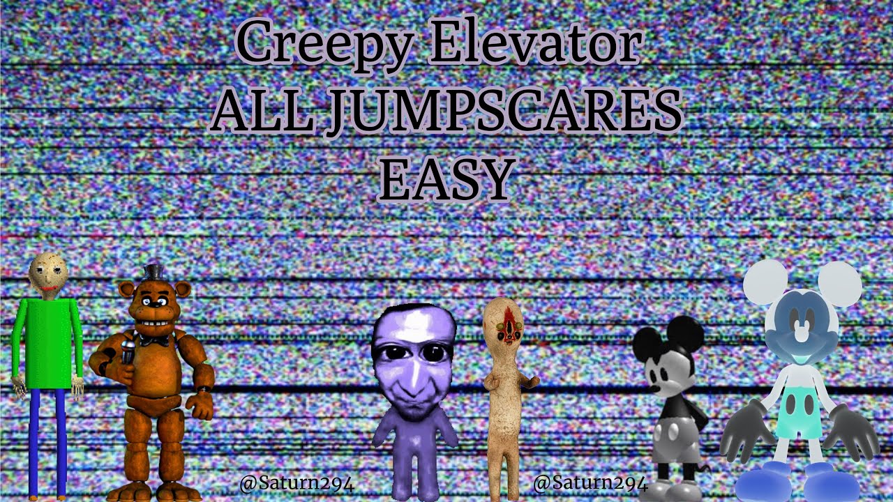 The Creepy Elevator - All Jumpscares On Easy