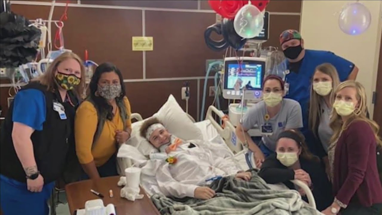 18-year-old shot in the neck determined to move, walk again