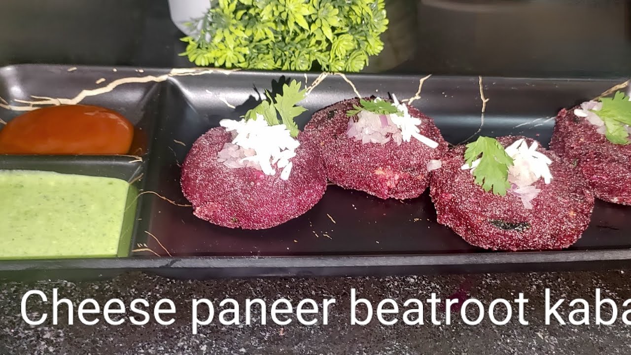 Cheese paneer beatroot kabab/ Healthy beatroot tikki healthy beatroot nasta / beatroot starter