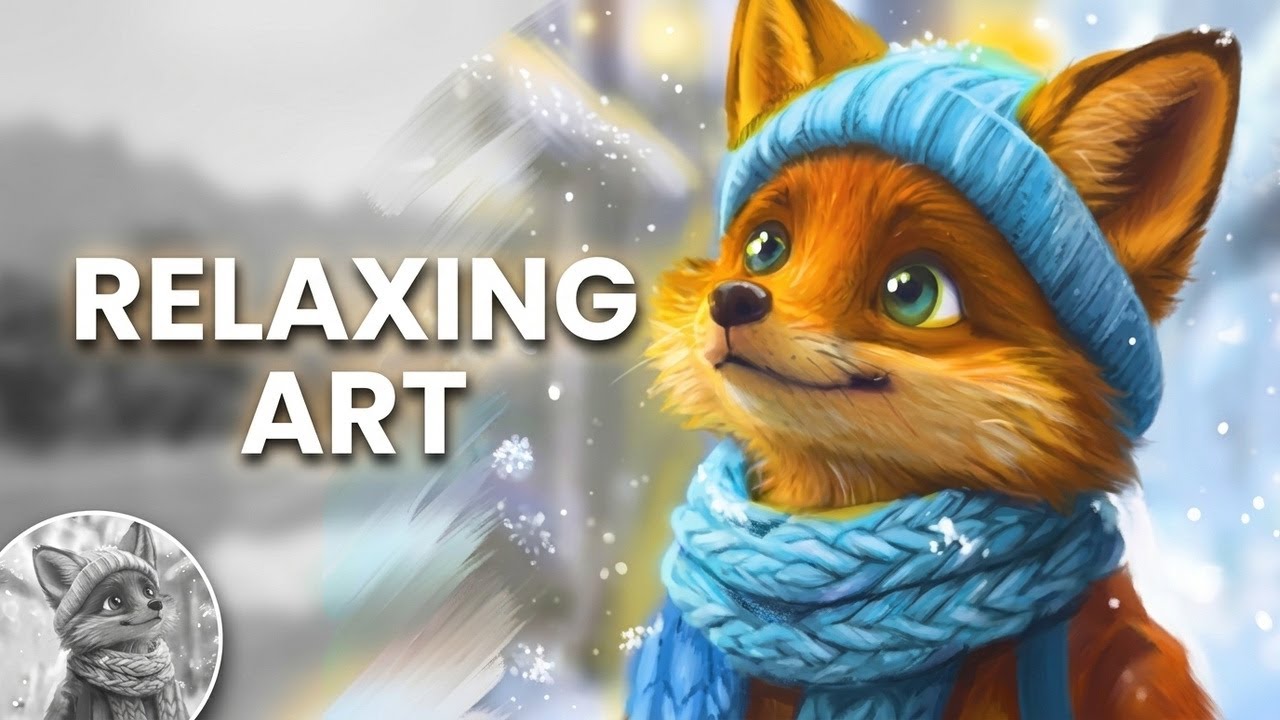 This Greyscale Page is Relaxing Art Therapy 🦊