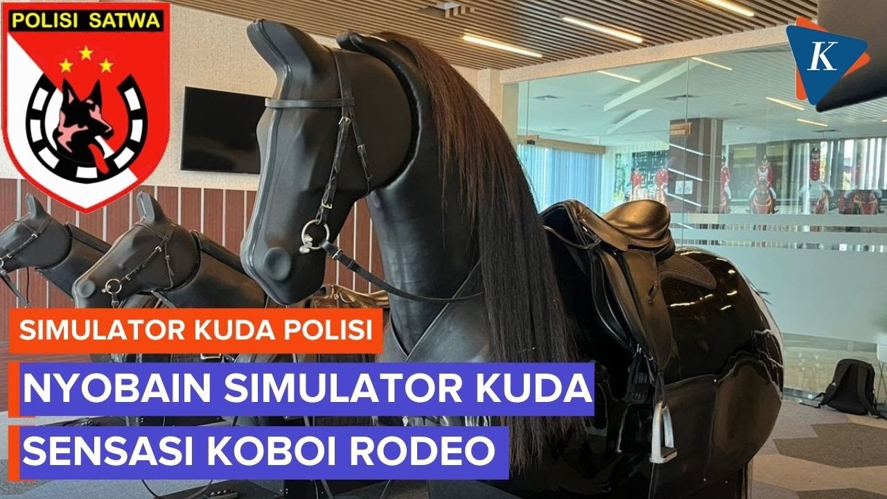 Mencoba Simulator Kuda Polri, Sensasi Menunggang Ala Koboi