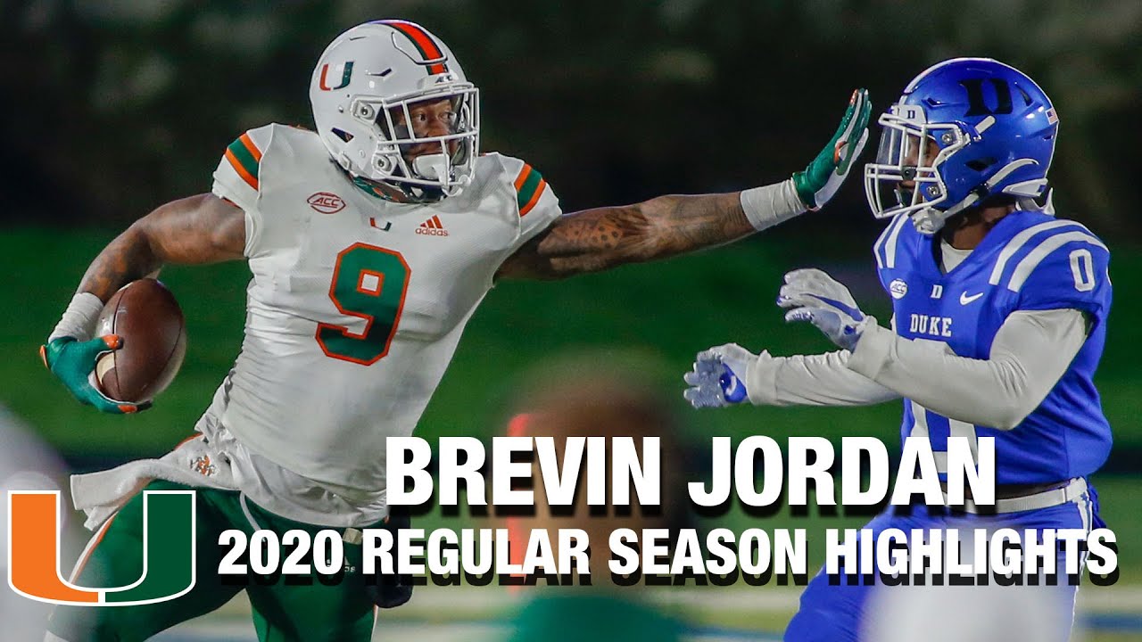 Brevin Jordan 2020 Regular Season Highlights | Miami TE