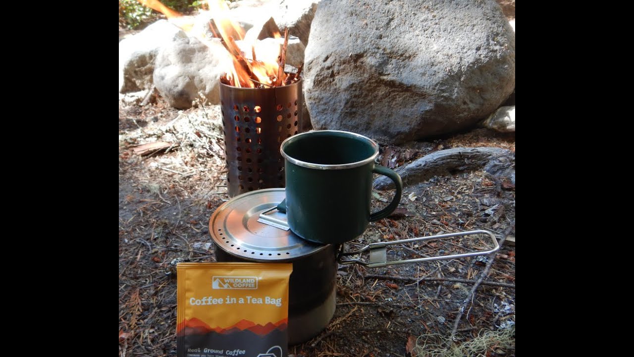 IKEA Utensil Holder Stove making some Wildland Coffee