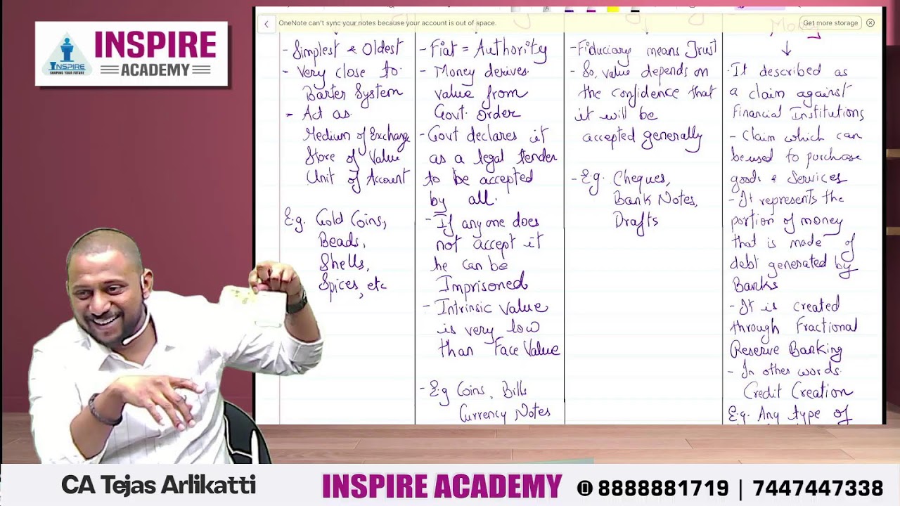 CMA Foundation ECONOMICS Ch 5 MONEY & BANK L1 | June 26 EXAM | CA Tejas Arlikatti #cmafoundation