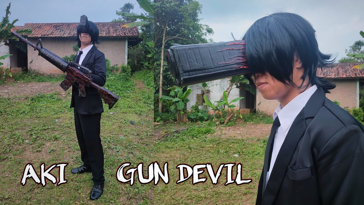 Mencoba bikin Cosplay jadi AKI GUN DEVIL di anime chainsaw man