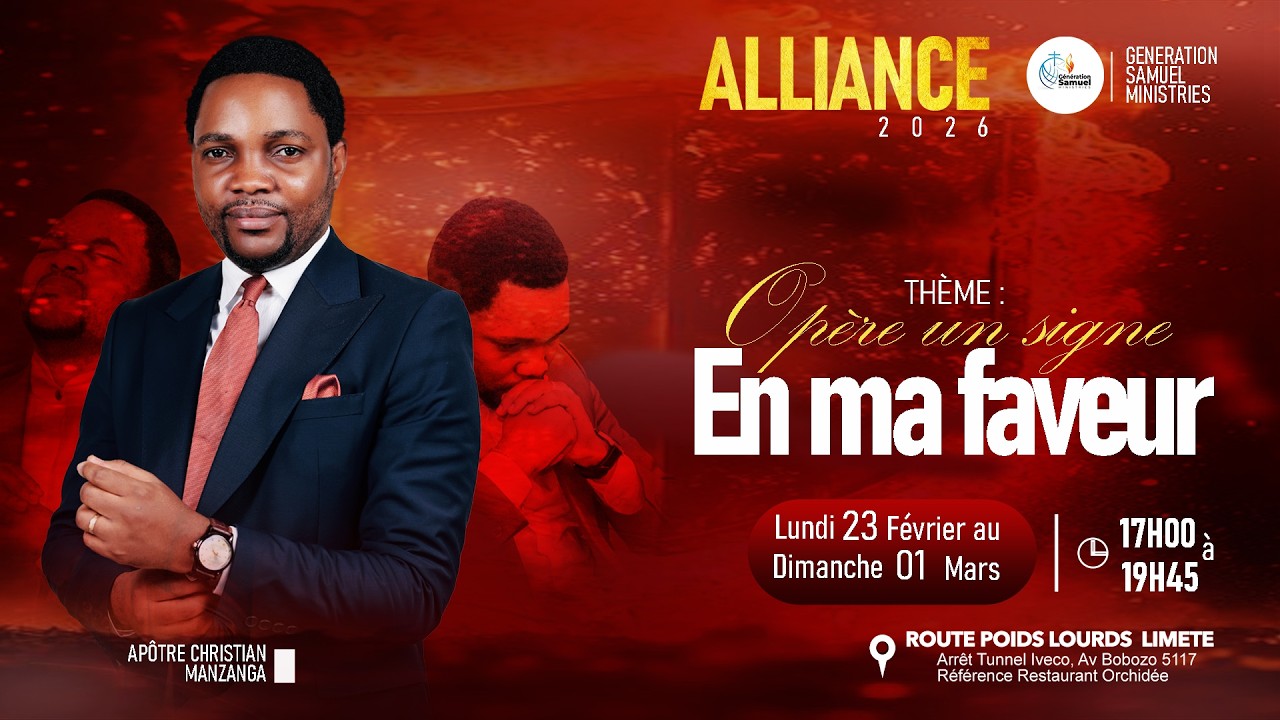 ALLIANCE 2026 - 2EME JOUR  | OPÈRE UN SIGNE EN MA FAVEUR - APOTRE CHRISTIAN MANZANGA