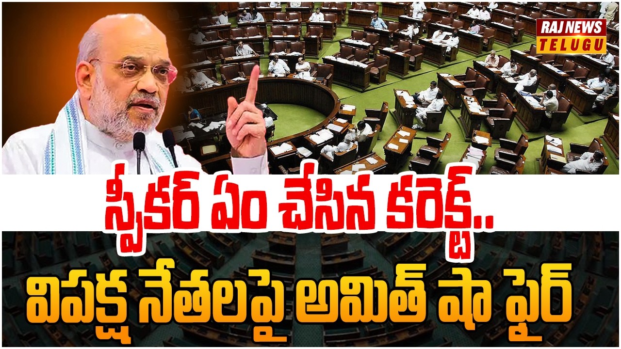 స్పీకర్ ఏం చేసిన కరెక్ట్.. విపక్ష నేతలపై అమిత్ షా ఫైర్ || Amit Shah's direct attack in Lok Sabha-Raj