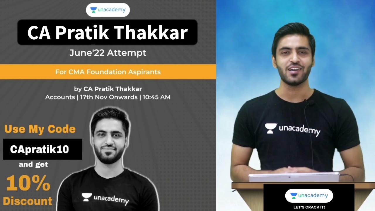 CMA Foundation June 2022 Full Account & Costing Course By CA Pratik Thakkar
