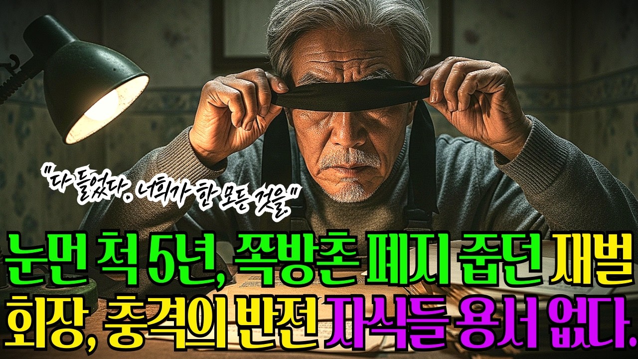 5년간 눈먼 척했던 쪽방촌에서 자식들 지켜본 재벌 회장, 충격의 반전 용서 없는 선택