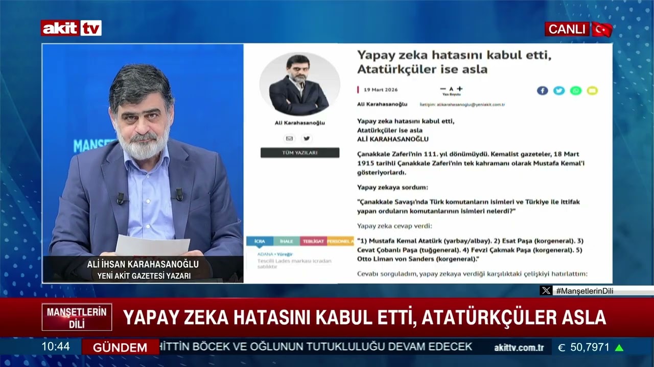 Manşetlerin Dili Ali Karahasanoğlu/Fatin Dağıstanlı 
