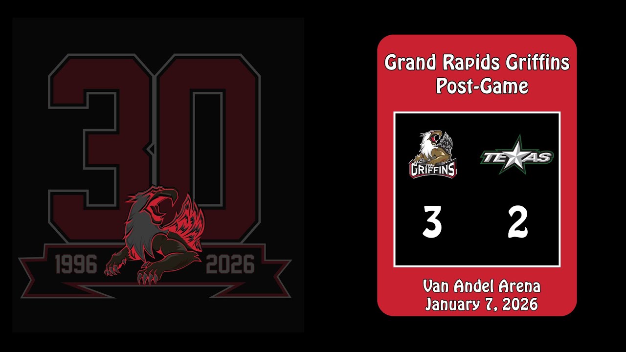 Griffins Post Game - Austin Watson, Nate Danielson, Ondrej Becher, and Coach Watson - 01.07.26