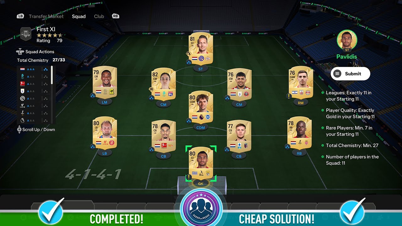 First XI SBC Solution - Cheap Solution & Tips - FC 25 Hybrid Leagues SBC
