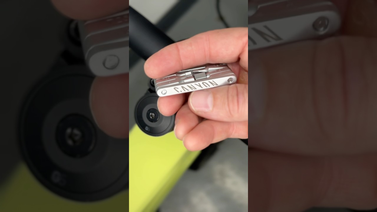 Canyon&rsquo;s open source 3D printed multi-tool mount, bolts straight under the G5 stem for easy access!