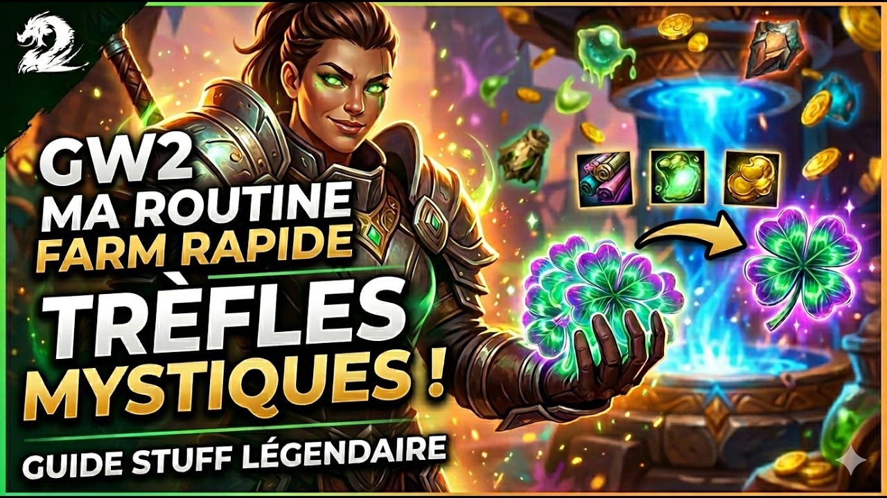 GW2 Guide Stuff Légendaire - Trèfles Mystiques (ma routine de farm)