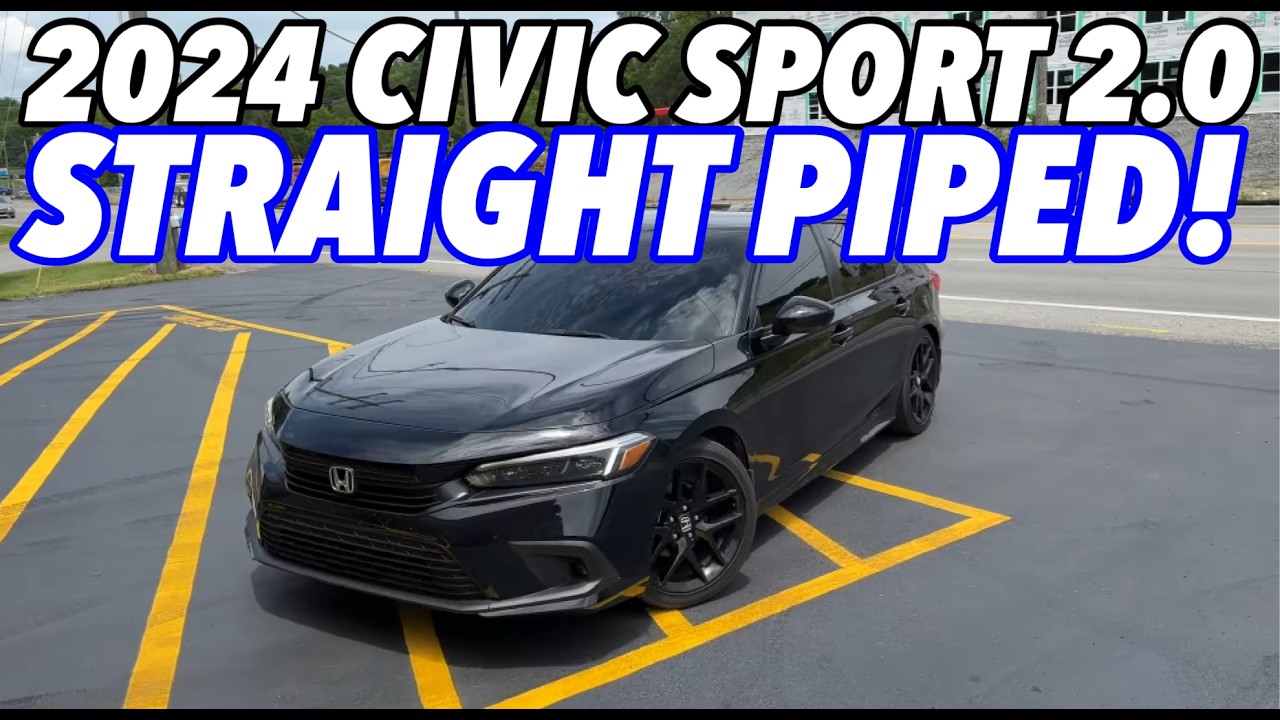 Honda Civic Sport 2024 года 2.0 л с прямыми трубами!