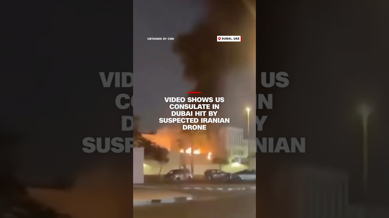 Video shows US consulate in Dubai hit by suspected Iranian drone