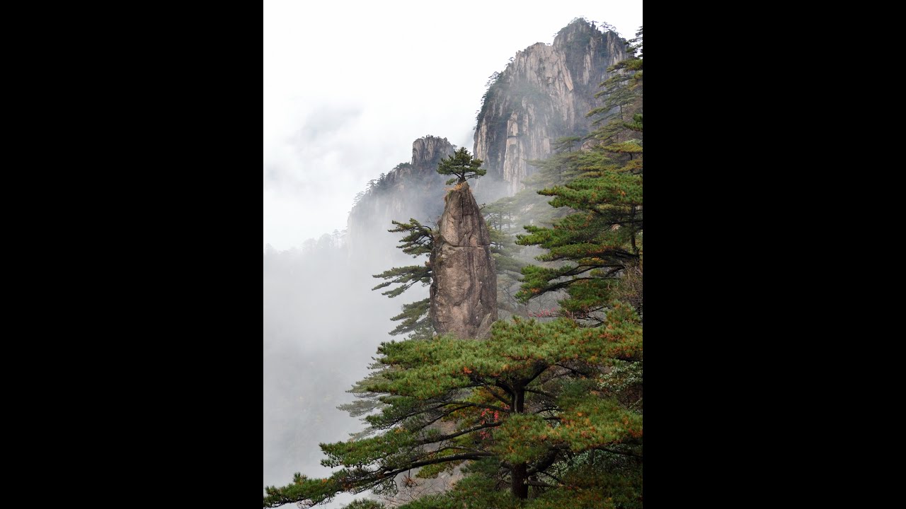 Chinese Mountain Roads  Anhui  Cliff road above Tianlong Nature Reserve