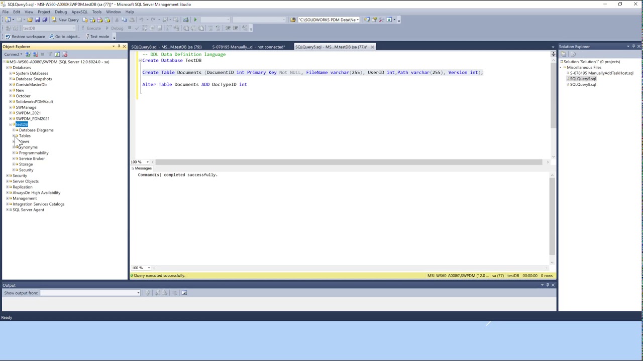 DDL Data Definition Language