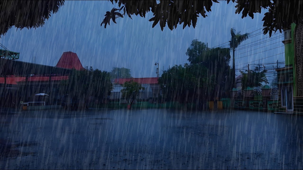 Strong Rain Thunderstorm Sounds for Sleeping | Heavy Rain & Intense Thunder on Old House at Night