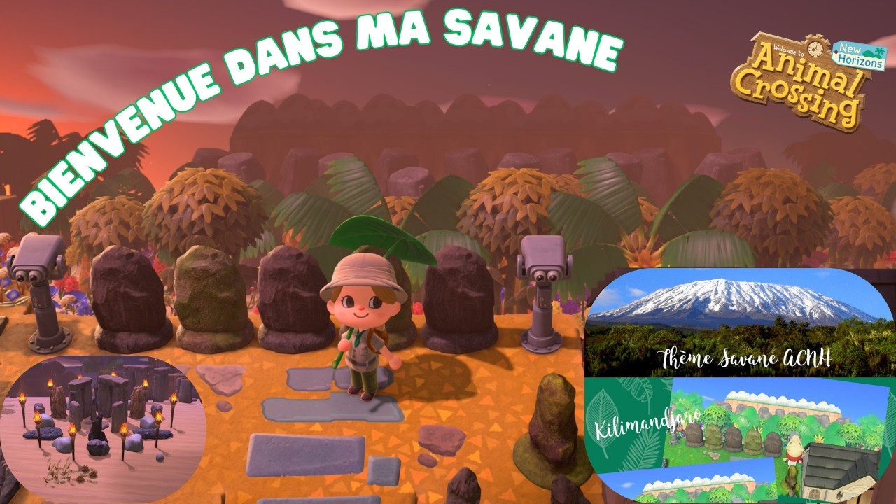Une île Savane et le Kilimandjaro sur ACNH : Island Tour