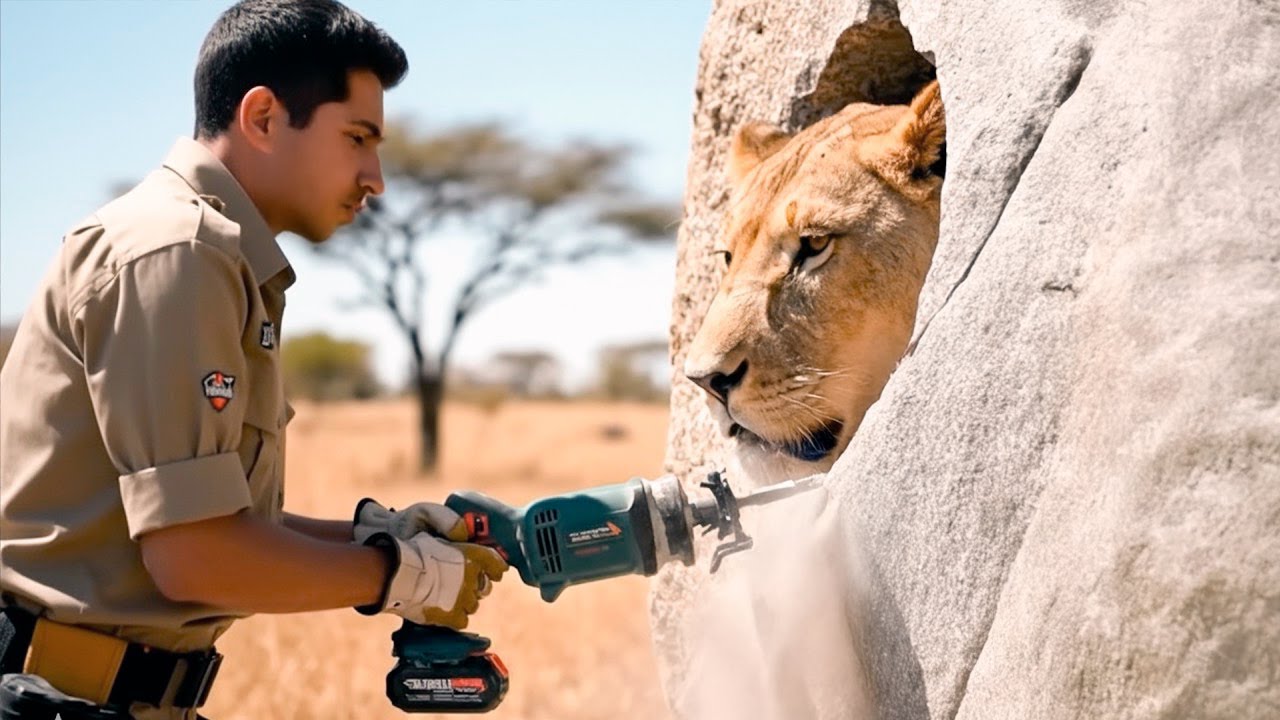 Рейнджер спас львицу из скал. Через 6 месяцев она охраняла его всю ночь