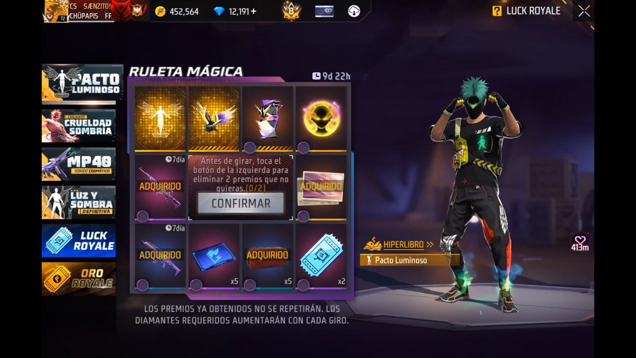 SACANDO EL ALA DELTA DE LUZ Y SOMBRA EN LA RULETA MAGICA