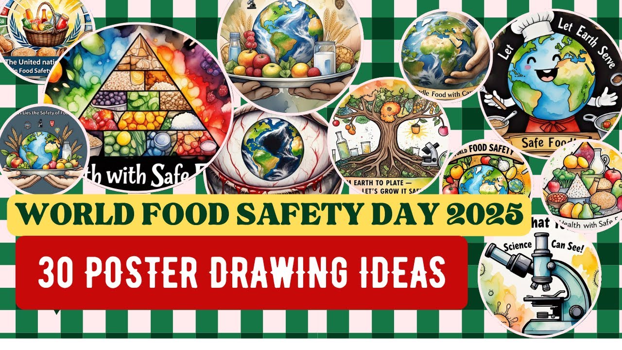 World Food Safety Day Poster | Food Safety Day Poster Drawing | 2025