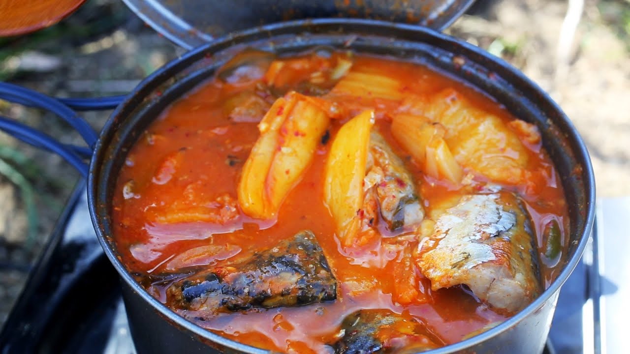 Kimchi and Mackerel Camping Stew (김치찌개)