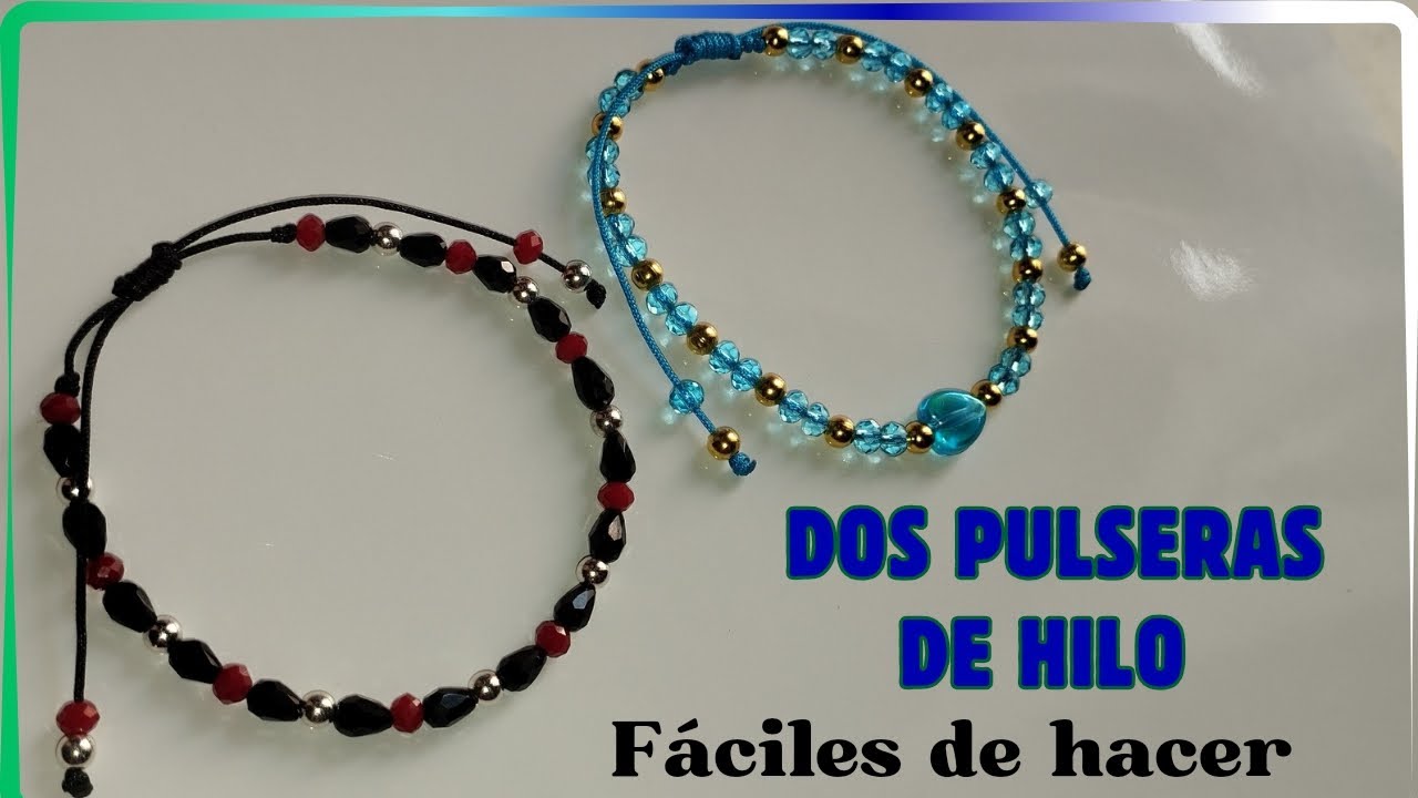 como hacer pulseras de hilo facil