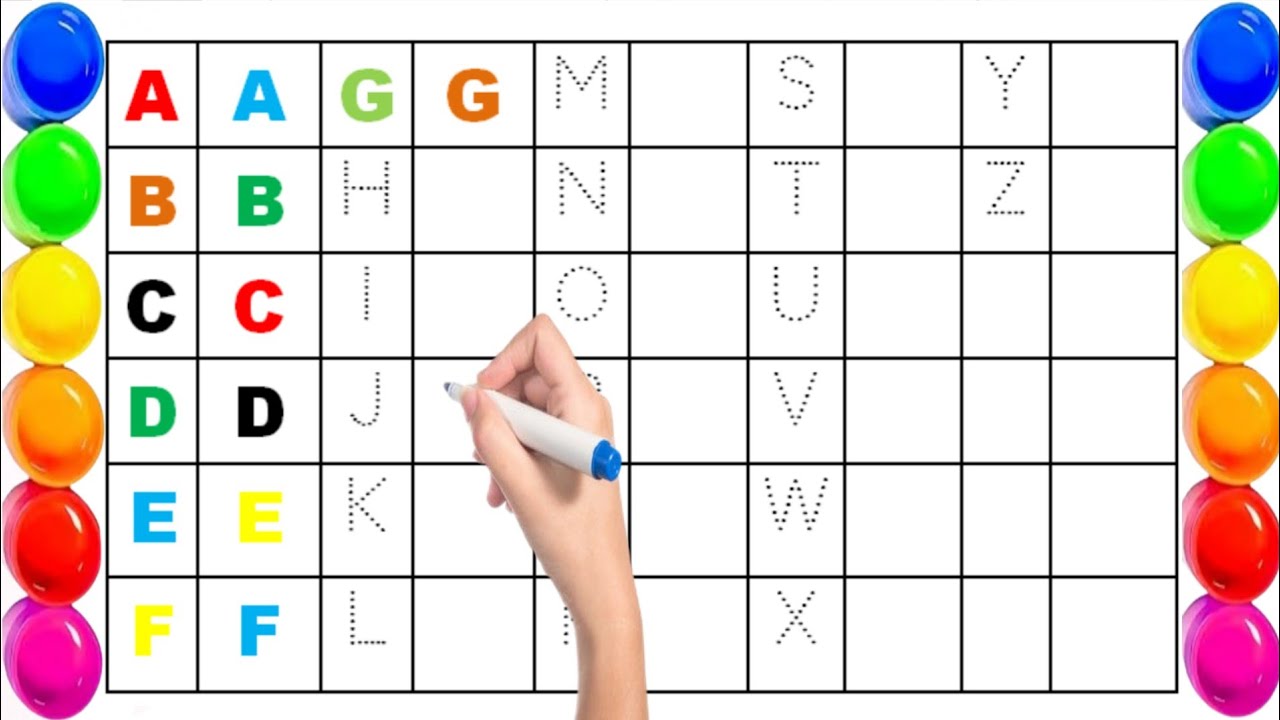 ABCD practice video for kindergarten ! Alphabetical songs for kids ! how to learn English alphabets