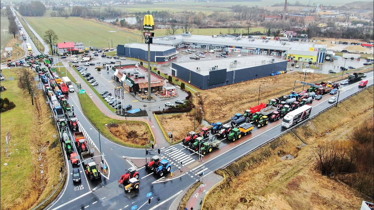 Ogólnopolski Strajk Rolników | Lubliniec Zablokowany | Chcemy Swobodnej Produkcji | 09.02.2024
