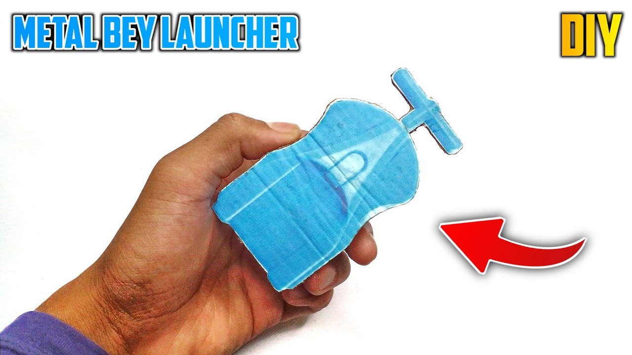 How to make a Metal Beyblade Launcher With Cardboards