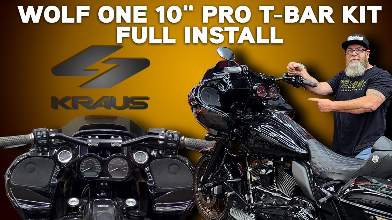 ⚡SIK ROAD GLIDE T BARS INSTALL  - Kraus WOLF ONE T Bars! ⚡