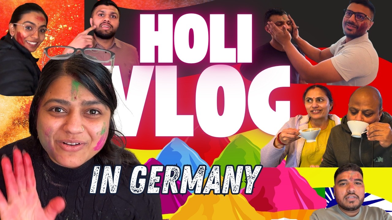 Indian Holi in Germany 🇮🇳🇩🇪 | Family Fun, Food & Games 😍