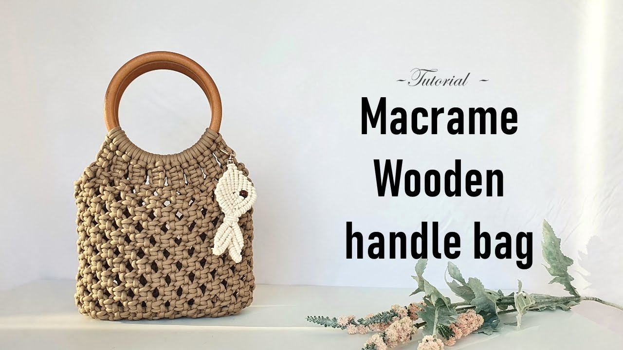 [BAG] 👜 Macrame wooden handle net bag | 마크라메 우드링 네트백
