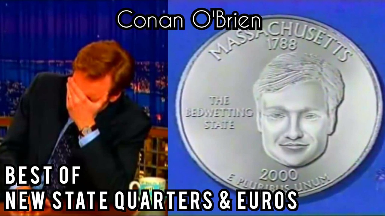 Best Of New State Quarters & Euros - Late Night With Conan O'Brien COMPILATION