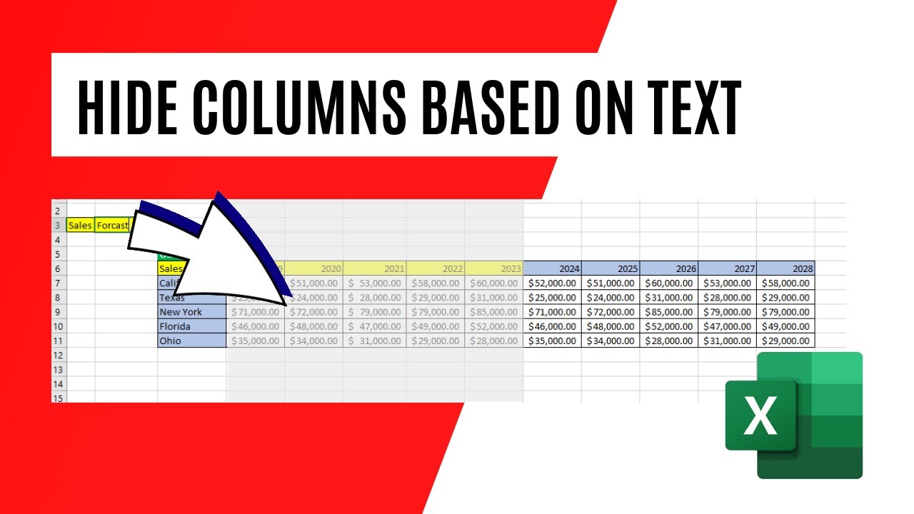 How to Hide Columns Based On Cell Values in Excel