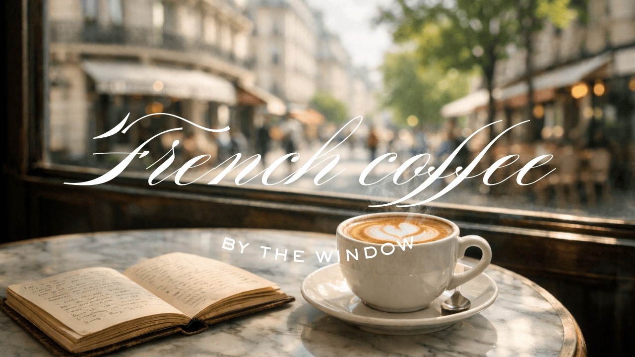 Paris Coffee Shop Ambience ☕ Relaxing French Accordion Jazz for Work & Study