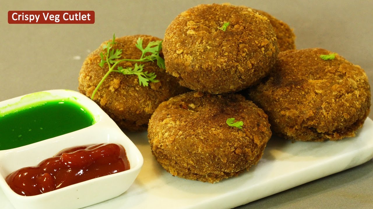 कॅफे स्टाईल क्रिस्पी व्हेज कटलेट | Crispy Veg Cutlet Recipe | Burger Veg Patty Recipe |MadhuraRecipe
