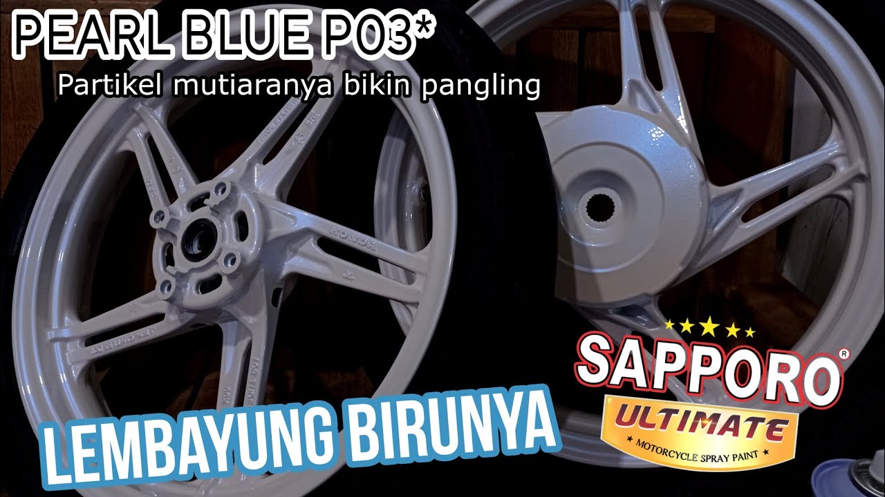 Lembayung Birunya Sapporo ultimate | Repaint velg Putih Honda new Beat Pearl Blue P03*
