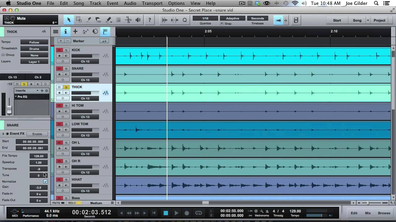 Thick Snare Drum Formula